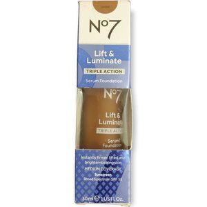 NWT  No7 Foundation Serum Action Lift Luminate Triple SPF Restore Renew Umber